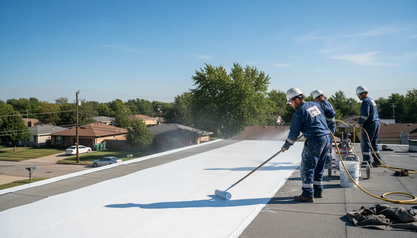 Commercial roof coating in Staley, NC near me